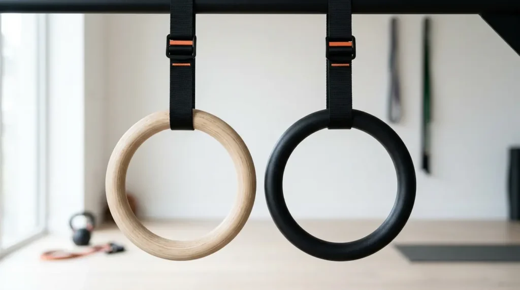wooden gym rings vs plastic rings